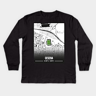 Cesena FC Stadium Map Design Kids Long Sleeve T-Shirt